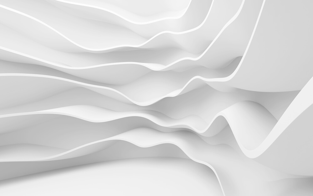 3Д белые  волны (ширина: 4000 мм, высота: 2800 мм, количество полос: 4)