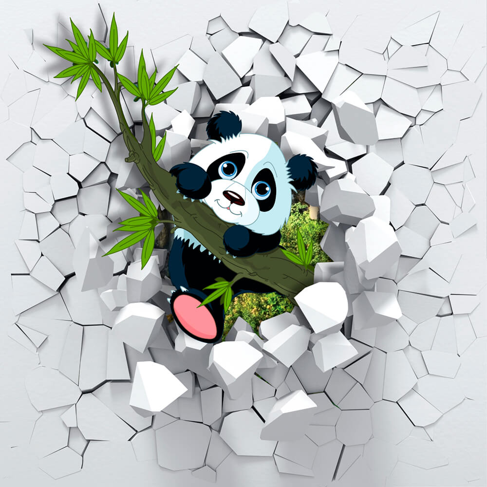 3д панда (ширина: 3000 мм, высота: 2800 мм, количество полос: 3)