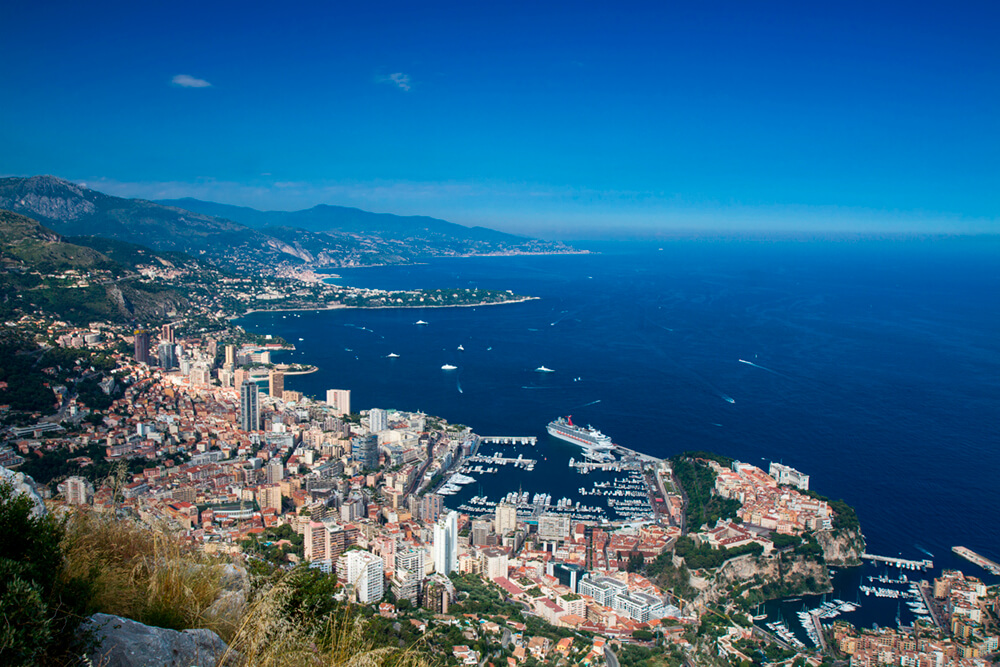 Берег Монако (ширина: 4000 мм, высота: 2800 мм, количество полос: 4)