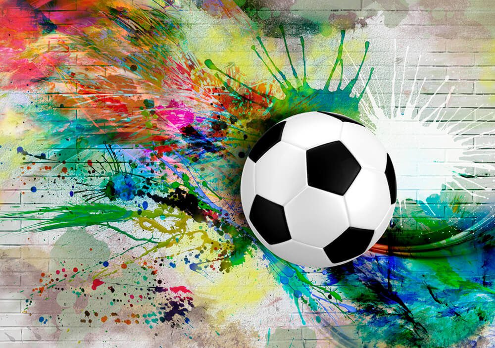 Футбольный мяч 3д (ширина: 4000 мм, высота: 2800 мм, количество полос: 4)
