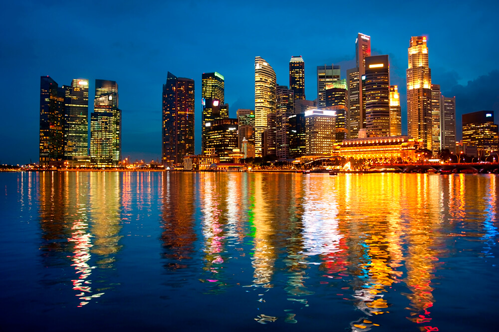 Горизонт Сингапура (ширина: 4000 мм, высота: 2800 мм, количество полос: 4)
