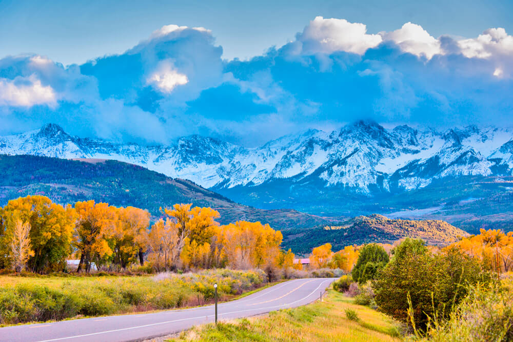 Осень в Колорадо (ширина: 4000 мм, высота: 2800 мм, количество полос: 4)