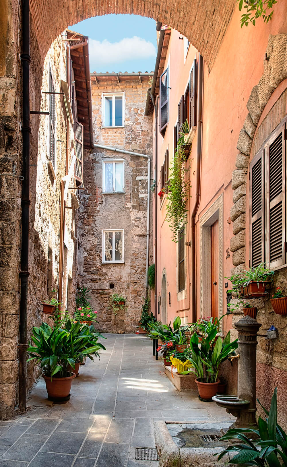 Улочка в Тоскане (ширина: 2000 мм, высота: 2800 мм, количество полос: 2)